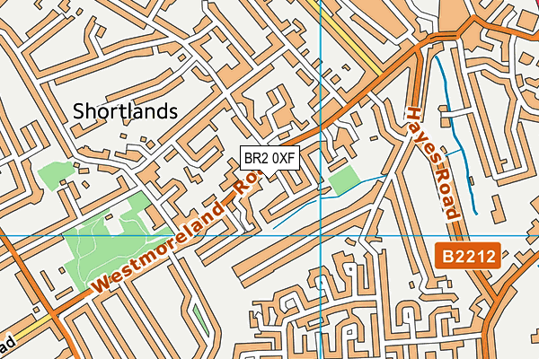 BR2 0XF map - OS VectorMap District (Ordnance Survey)