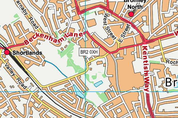 BR2 0XH map - OS VectorMap District (Ordnance Survey)