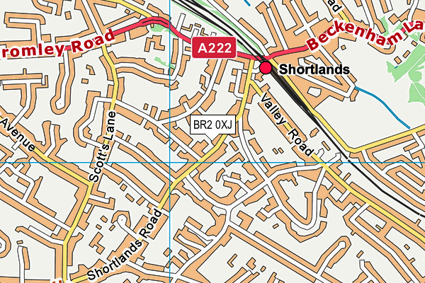 BR2 0XJ map - OS VectorMap District (Ordnance Survey)