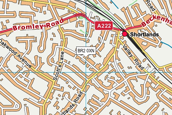 BR2 0XN map - OS VectorMap District (Ordnance Survey)