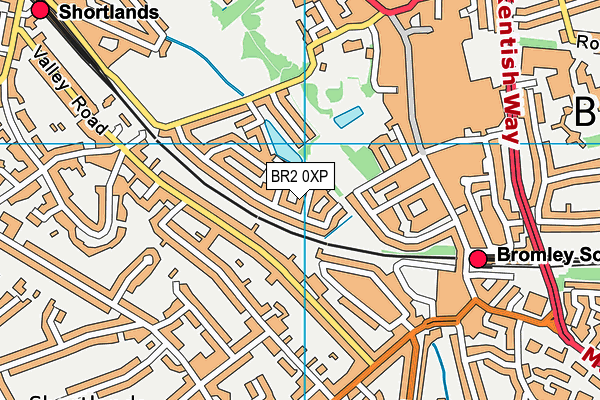 BR2 0XP map - OS VectorMap District (Ordnance Survey)