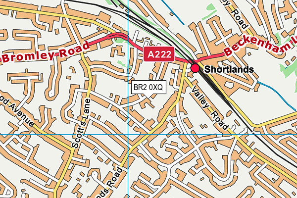 BR2 0XQ map - OS VectorMap District (Ordnance Survey)