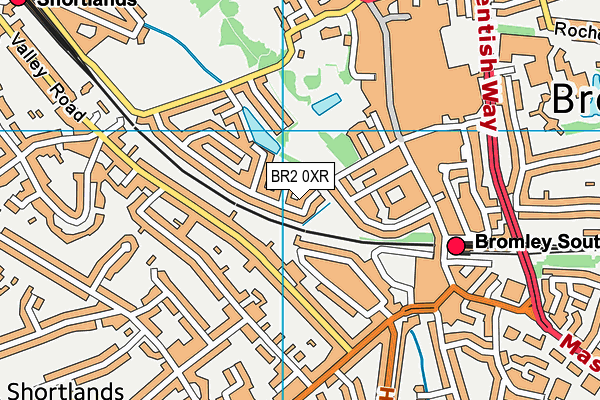 BR2 0XR map - OS VectorMap District (Ordnance Survey)