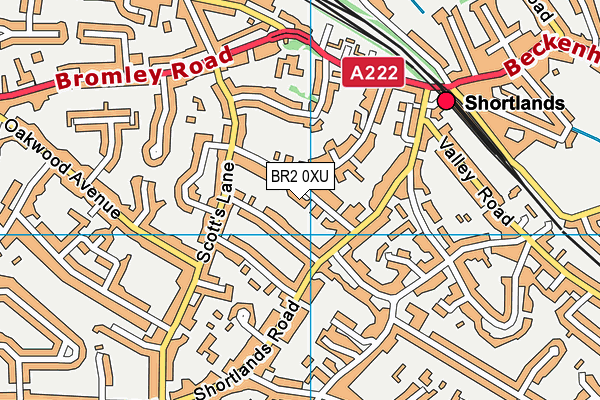 BR2 0XU map - OS VectorMap District (Ordnance Survey)