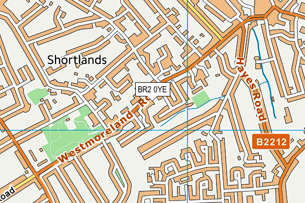 BR2 0YE map - OS VectorMap District (Ordnance Survey)