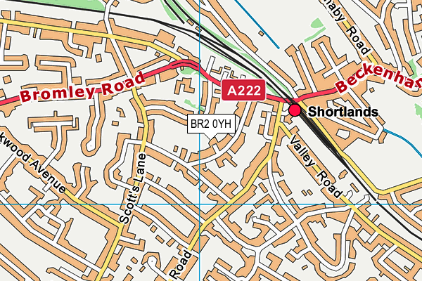 BR2 0YH map - OS VectorMap District (Ordnance Survey)