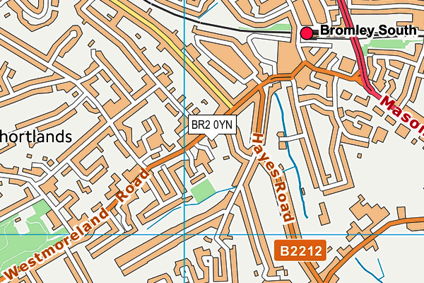 BR2 0YN map - OS VectorMap District (Ordnance Survey)