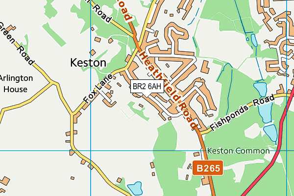 BR2 6AH map - OS VectorMap District (Ordnance Survey)