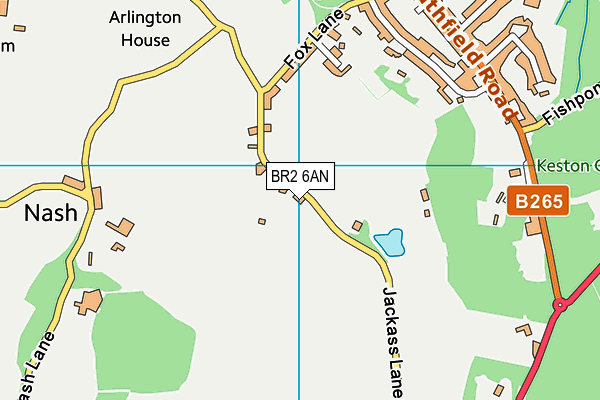 BR2 6AN map - OS VectorMap District (Ordnance Survey)