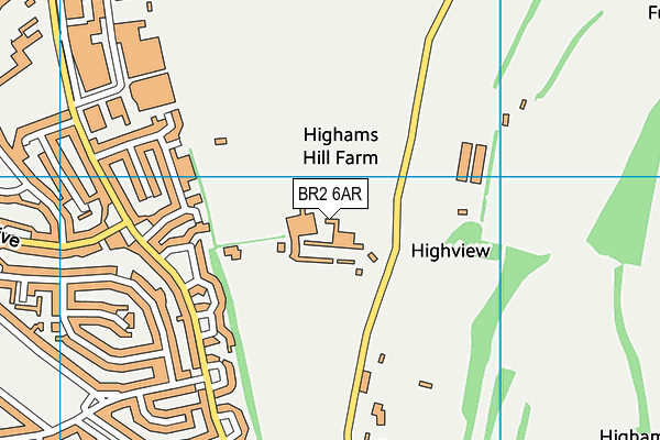 BR2 6AR map - OS VectorMap District (Ordnance Survey)