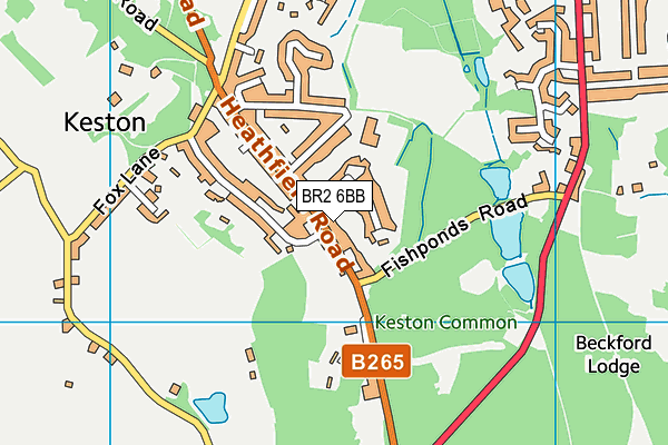 BR2 6BB map - OS VectorMap District (Ordnance Survey)