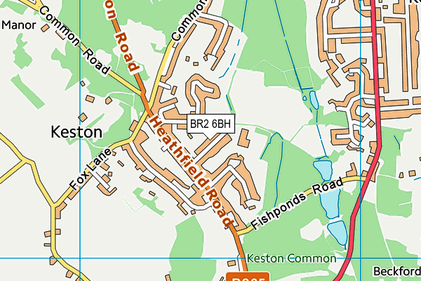 BR2 6BH map - OS VectorMap District (Ordnance Survey)
