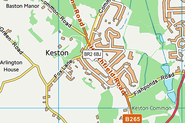BR2 6BJ map - OS VectorMap District (Ordnance Survey)