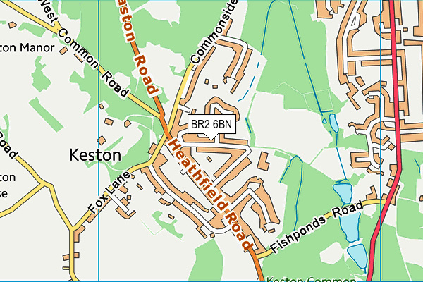 Keston Church Of England Primary School map (BR2 6BN) - OS VectorMap District (Ordnance Survey)