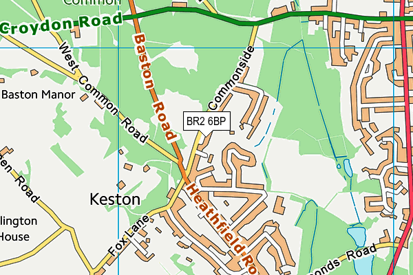 BR2 6BP map - OS VectorMap District (Ordnance Survey)