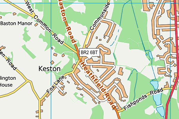 BR2 6BT map - OS VectorMap District (Ordnance Survey)