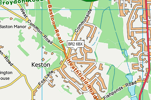 BR2 6BX map - OS VectorMap District (Ordnance Survey)