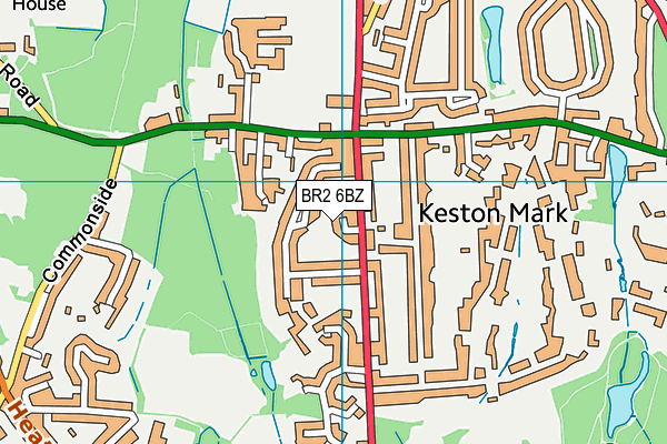 BR2 6BZ map - OS VectorMap District (Ordnance Survey)