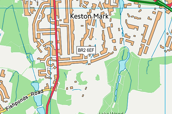 BR2 6EF map - OS VectorMap District (Ordnance Survey)