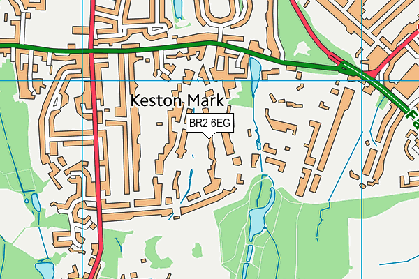 BR2 6EG map - OS VectorMap District (Ordnance Survey)
