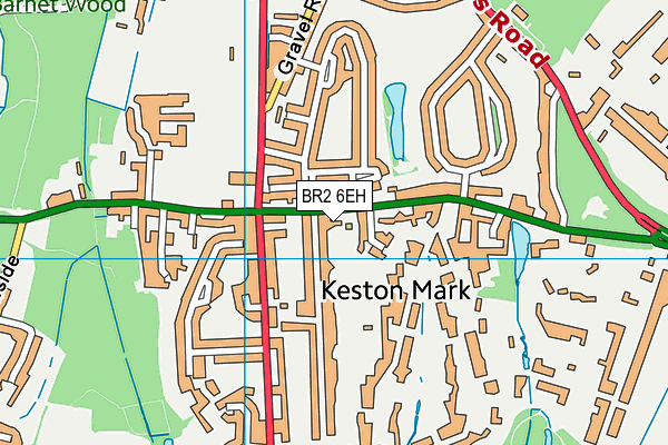 BR2 6EH map - OS VectorMap District (Ordnance Survey)