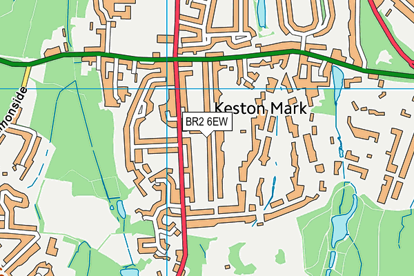 BR2 6EW map - OS VectorMap District (Ordnance Survey)