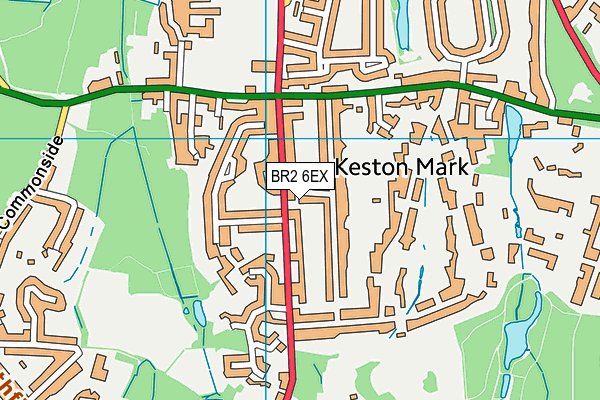 BR2 6EX map - OS VectorMap District (Ordnance Survey)