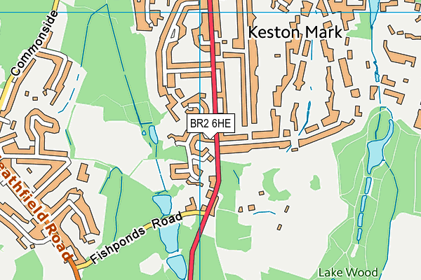 BR2 6HE map - OS VectorMap District (Ordnance Survey)