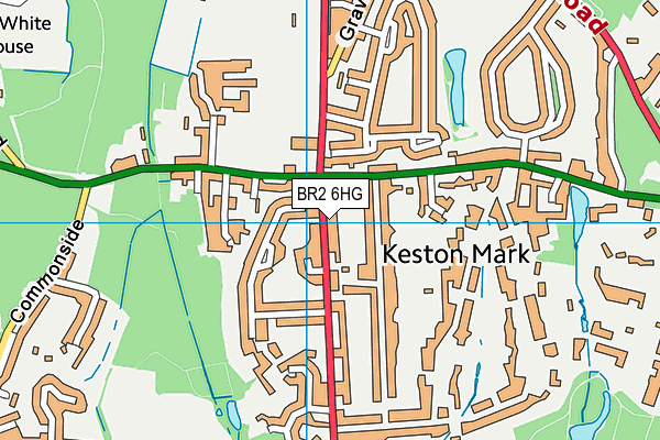 BR2 6HG map - OS VectorMap District (Ordnance Survey)