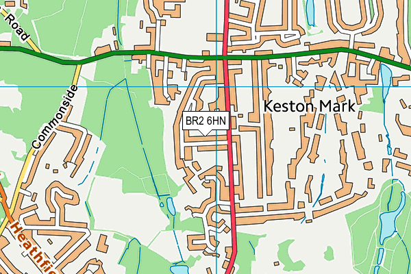 BR2 6HN map - OS VectorMap District (Ordnance Survey)