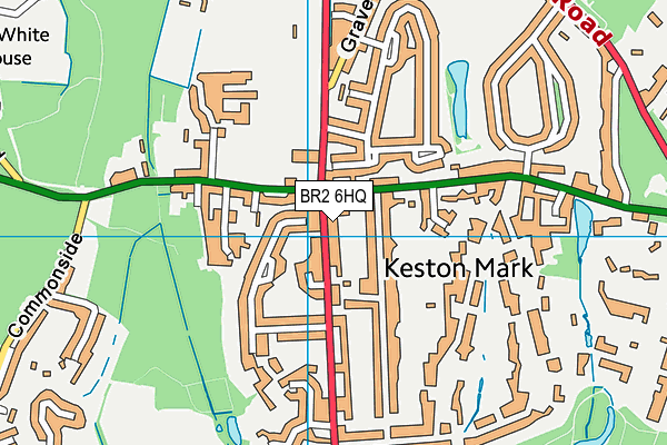 BR2 6HQ map - OS VectorMap District (Ordnance Survey)