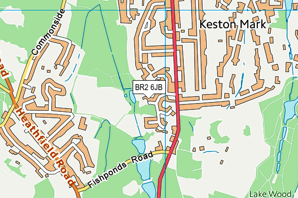 BR2 6JB map - OS VectorMap District (Ordnance Survey)