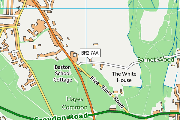 Petts Wood Fc map (BR2 7AA) - OS VectorMap District (Ordnance Survey)