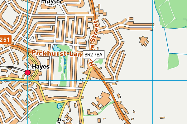 BR2 7BA map - OS VectorMap District (Ordnance Survey)