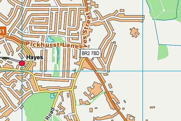 BR2 7BD map - OS VectorMap District (Ordnance Survey)