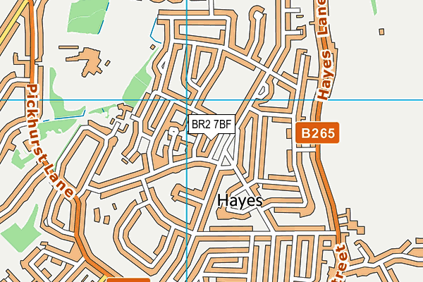 BR2 7BF map - OS VectorMap District (Ordnance Survey)