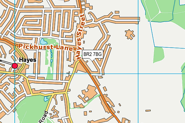 BR2 7BG map - OS VectorMap District (Ordnance Survey)