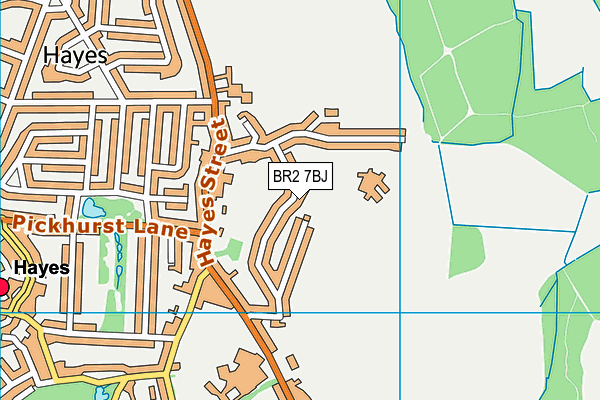 BR2 7BJ map - OS VectorMap District (Ordnance Survey)