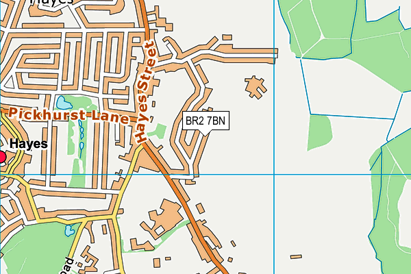 BR2 7BN map - OS VectorMap District (Ordnance Survey)