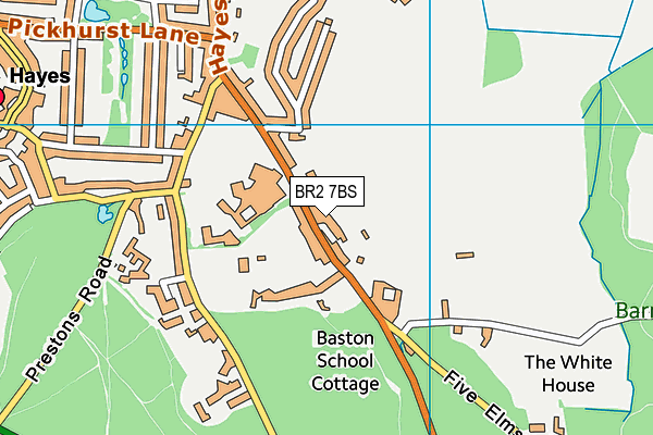 BR2 7BS map - OS VectorMap District (Ordnance Survey)