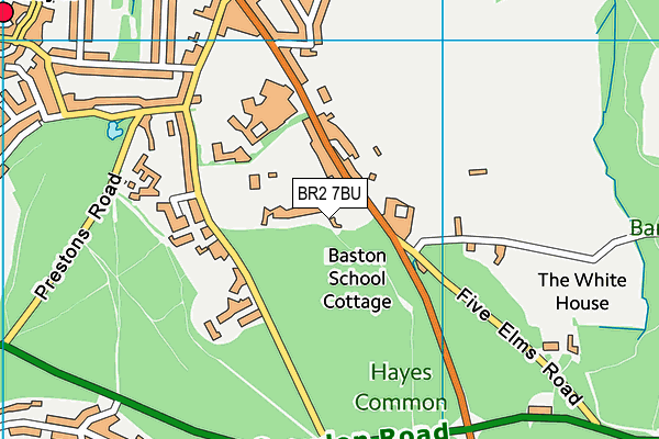 BR2 7BU map - OS VectorMap District (Ordnance Survey)