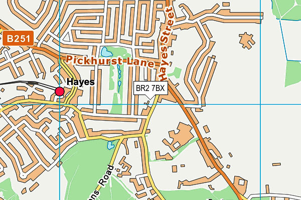 BR2 7BX map - OS VectorMap District (Ordnance Survey)