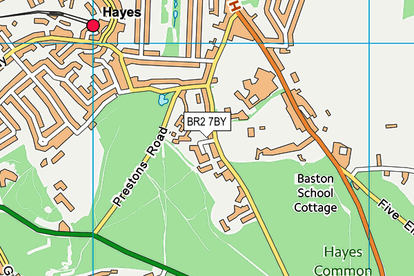 BR2 7BY map - OS VectorMap District (Ordnance Survey)