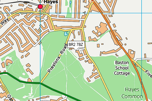 BR2 7BZ map - OS VectorMap District (Ordnance Survey)