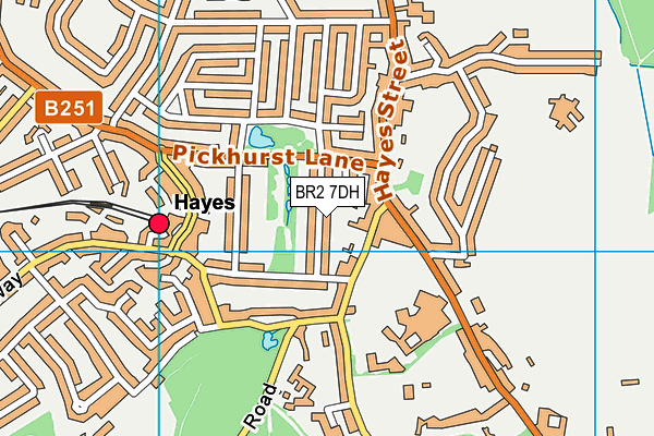 BR2 7DH map - OS VectorMap District (Ordnance Survey)