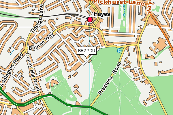 BR2 7DU map - OS VectorMap District (Ordnance Survey)