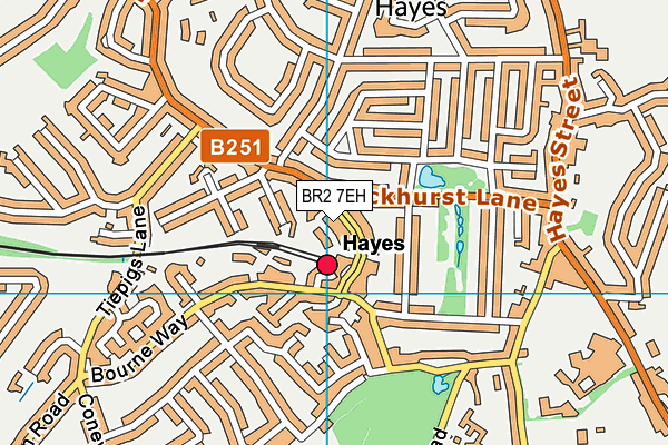 BR2 7EH map - OS VectorMap District (Ordnance Survey)