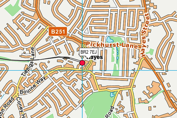 BR2 7EJ map - OS VectorMap District (Ordnance Survey)