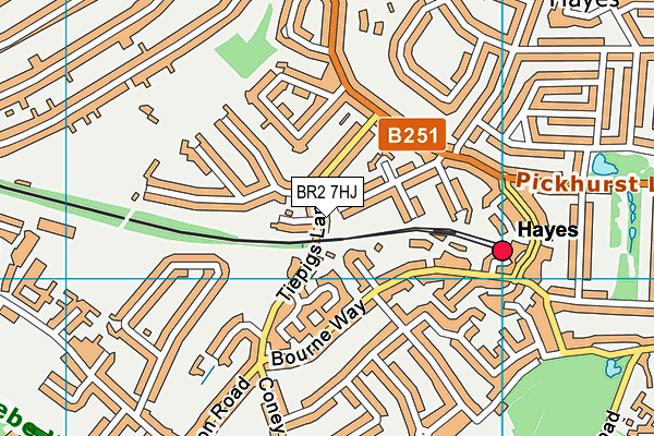 BR2 7HJ map - OS VectorMap District (Ordnance Survey)
