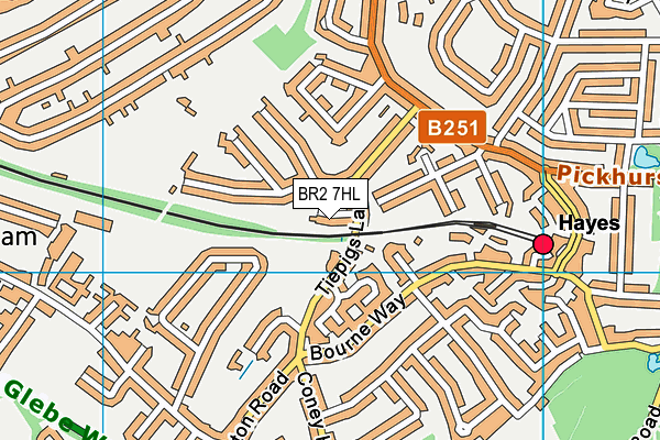 BR2 7HL map - OS VectorMap District (Ordnance Survey)